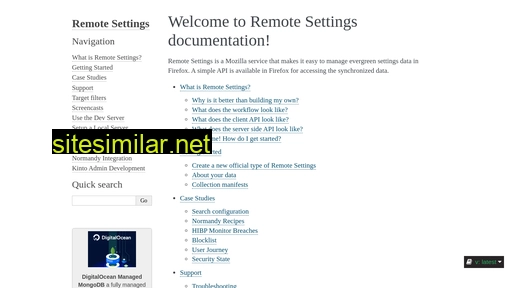 remote-settings.readthedocs.io alternative sites