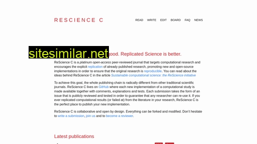 Rescience similar sites