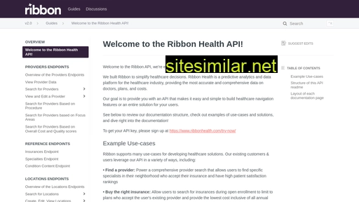 ribbon.readme.io alternative sites