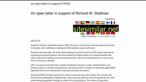 Rms-support-letter similar sites