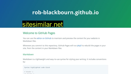 rob-blackbourn.github.io alternative sites