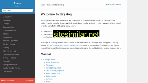 Rsyslog-doc similar sites