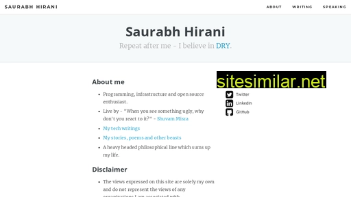 saurabh-hirani.github.io alternative sites