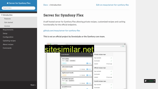 server-for-symfony-flex.readthedocs.io alternative sites