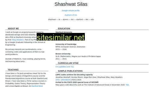 shashwat-silas.github.io alternative sites