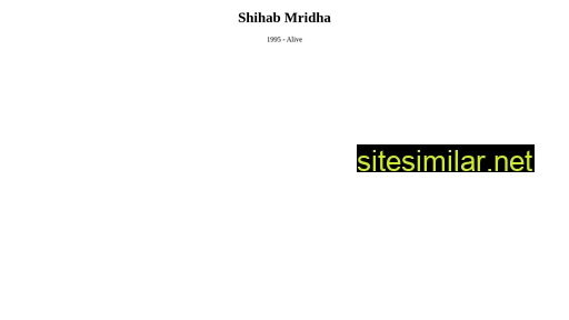 shihabmridha.github.io alternative sites