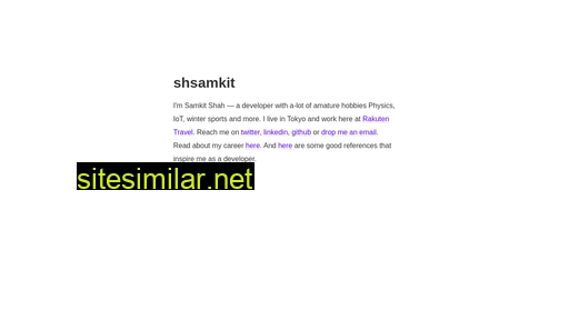 shsamkit.github.io alternative sites