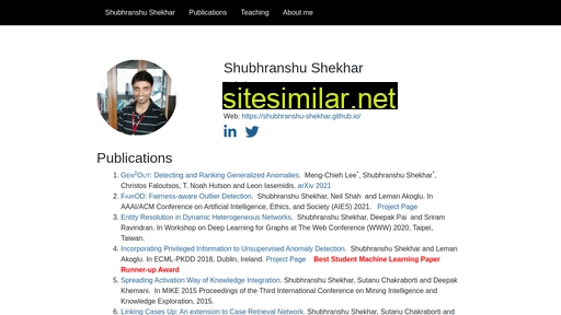 shubhranshu-shekhar.github.io alternative sites
