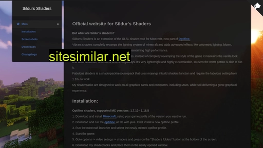 sildurs-shaders.github.io alternative sites