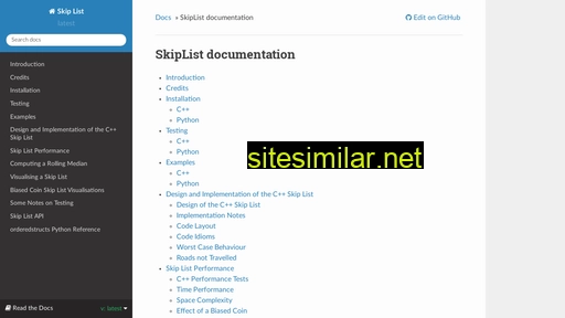 skiplist.readthedocs.io alternative sites