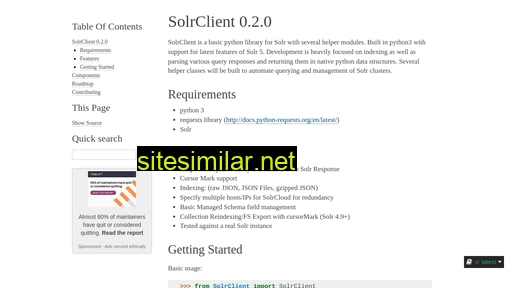 solrclient.readthedocs.io alternative sites