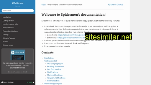 spidermon.readthedocs.io alternative sites