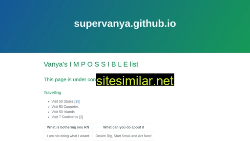 supervanya.github.io alternative sites