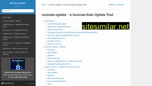 suricata-update.readthedocs.io alternative sites