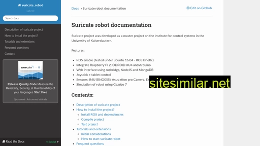 suricate-robot.readthedocs.io alternative sites