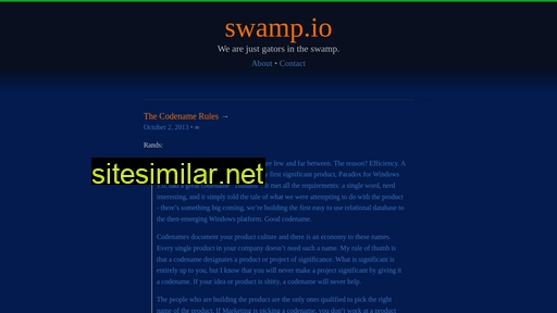 swamp.io alternative sites