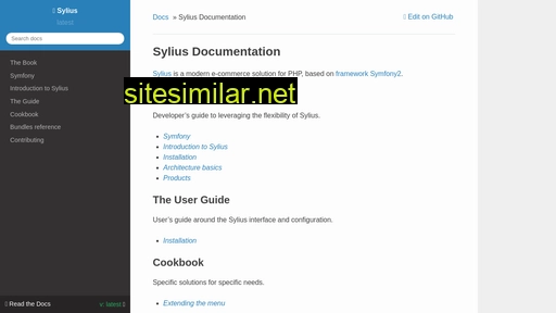 sylius-try.readthedocs.io alternative sites