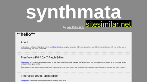 synthmata.github.io alternative sites