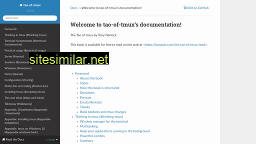 tao-of-tmux.readthedocs.io alternative sites