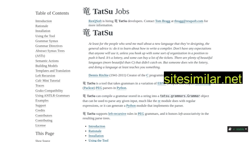 tatsu.readthedocs.io alternative sites