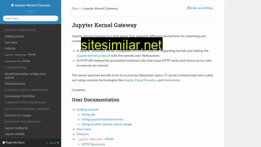 Test-jupyterkernelgateway similar sites