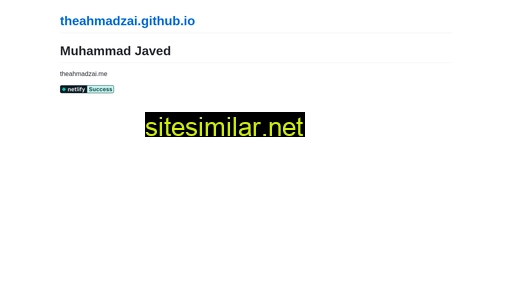theahmadzai.github.io alternative sites