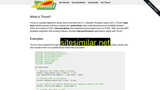 Thrust similar sites
