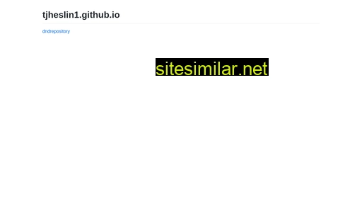 tjheslin1.github.io alternative sites
