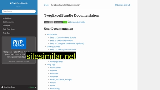 twigexcelbundle.readthedocs.io alternative sites