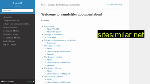 vamdclib.readthedocs.io alternative sites