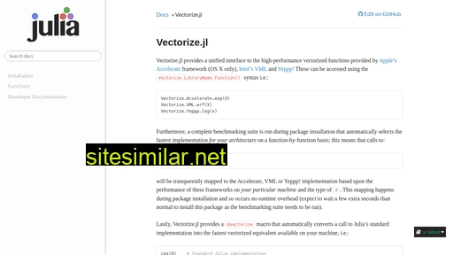vectorizejl.readthedocs.io alternative sites