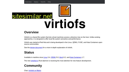 virtio-fs.gitlab.io alternative sites
