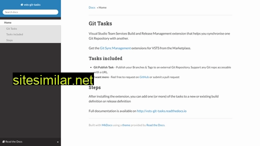 vsts-git-tasks.readthedocs.io alternative sites