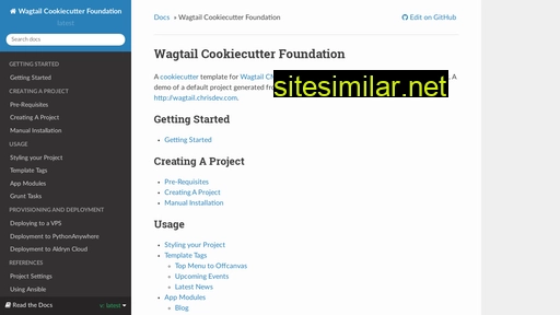 wagtail-cookiecutter-foundation.readthedocs.io alternative sites