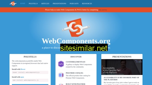 webcomponents.github.io alternative sites
