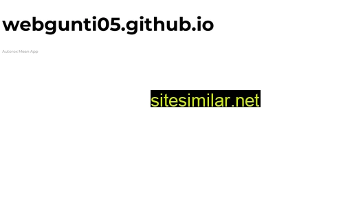 webgunti05.github.io alternative sites