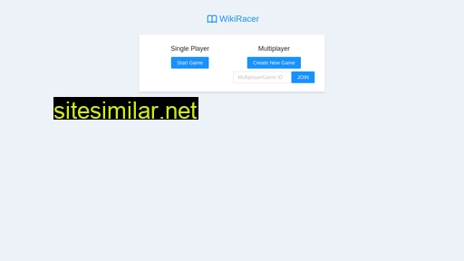 Wikiracer similar sites