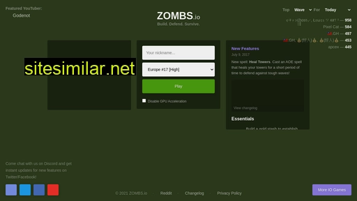 zombs.io alternative sites