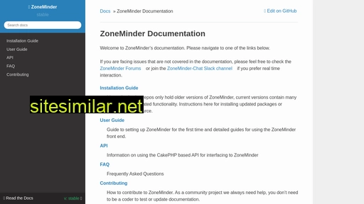 zoneminder.readthedocs.io alternative sites