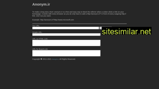 Anonym similar sites
