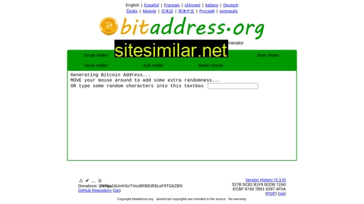 Bitaddress similar sites
