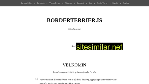 borderterrier.is alternative sites