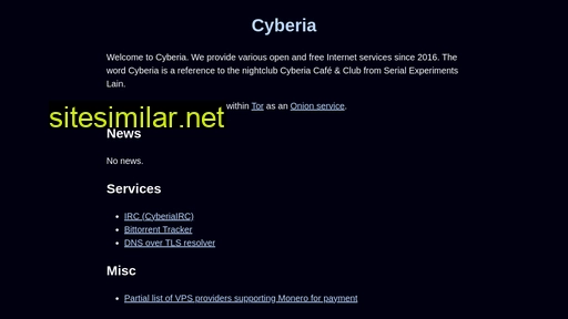 cyberia.is alternative sites