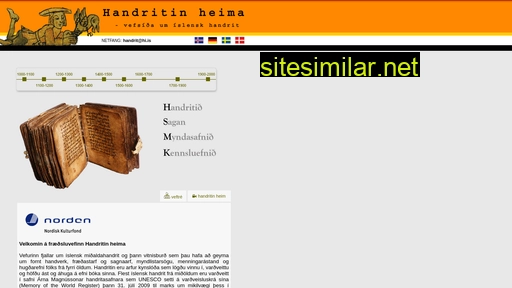 handritinheima.is alternative sites