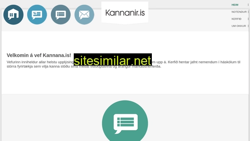 kannanir.is alternative sites