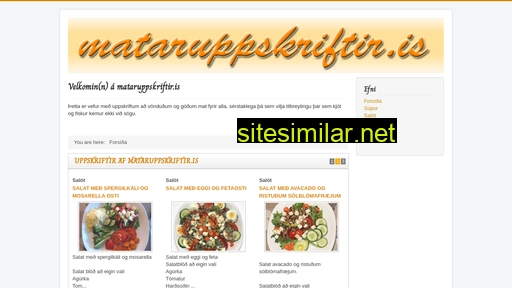 mataruppskriftir.is alternative sites