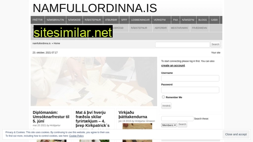 namfullordinna.is alternative sites