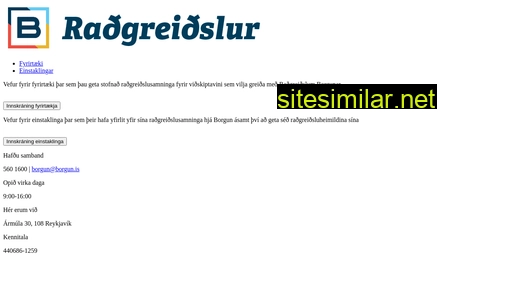 radgreidslur.borgun.is alternative sites