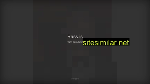 rass.is alternative sites