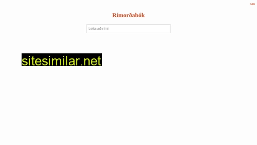 rimordabok.is alternative sites